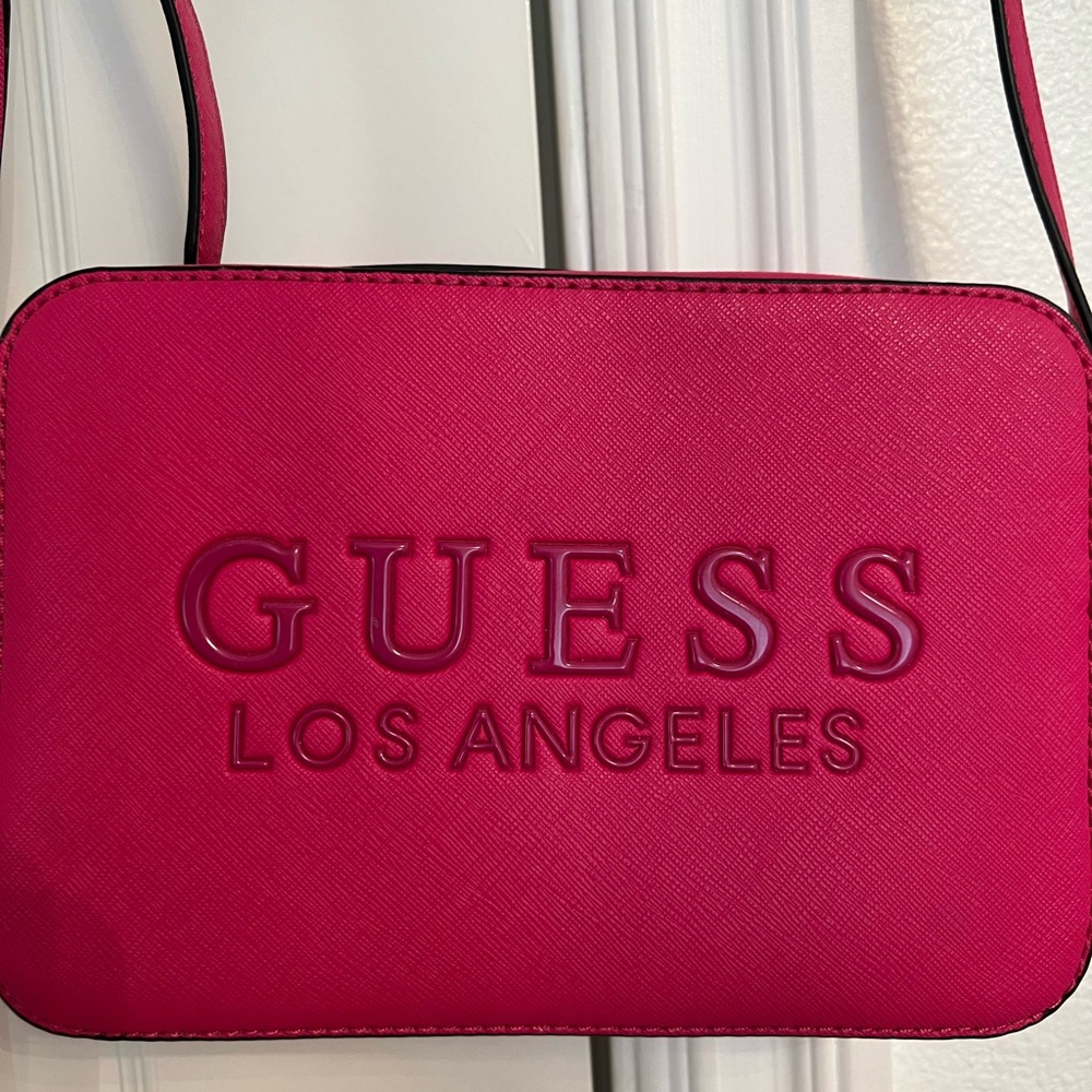 Pink crossbody guess bag